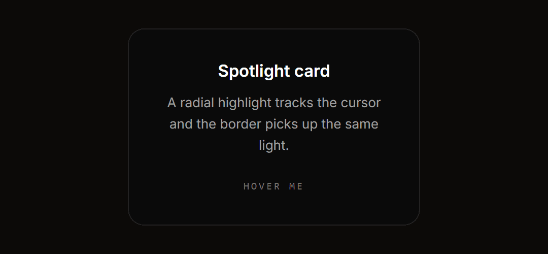 Spotlight Card preview